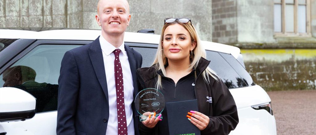 female apprentice of the year with award